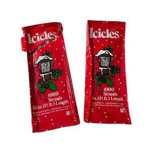 Vintage Union Wadding Co Icicles 4000 Strands Silver Tinsel Christmas Tree Decor